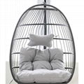 Outdoor indoor swing sofa garden patio foldable hanging swing rattan chair 3