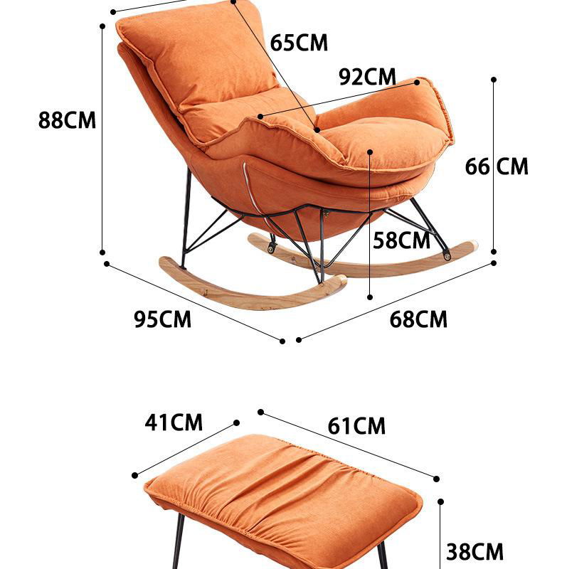 Comfortable durable sofa chair living room leisure lazy chair rocking chair 5