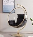 Modern living room balcony fashion acrylic hanging bubble chair with stand
