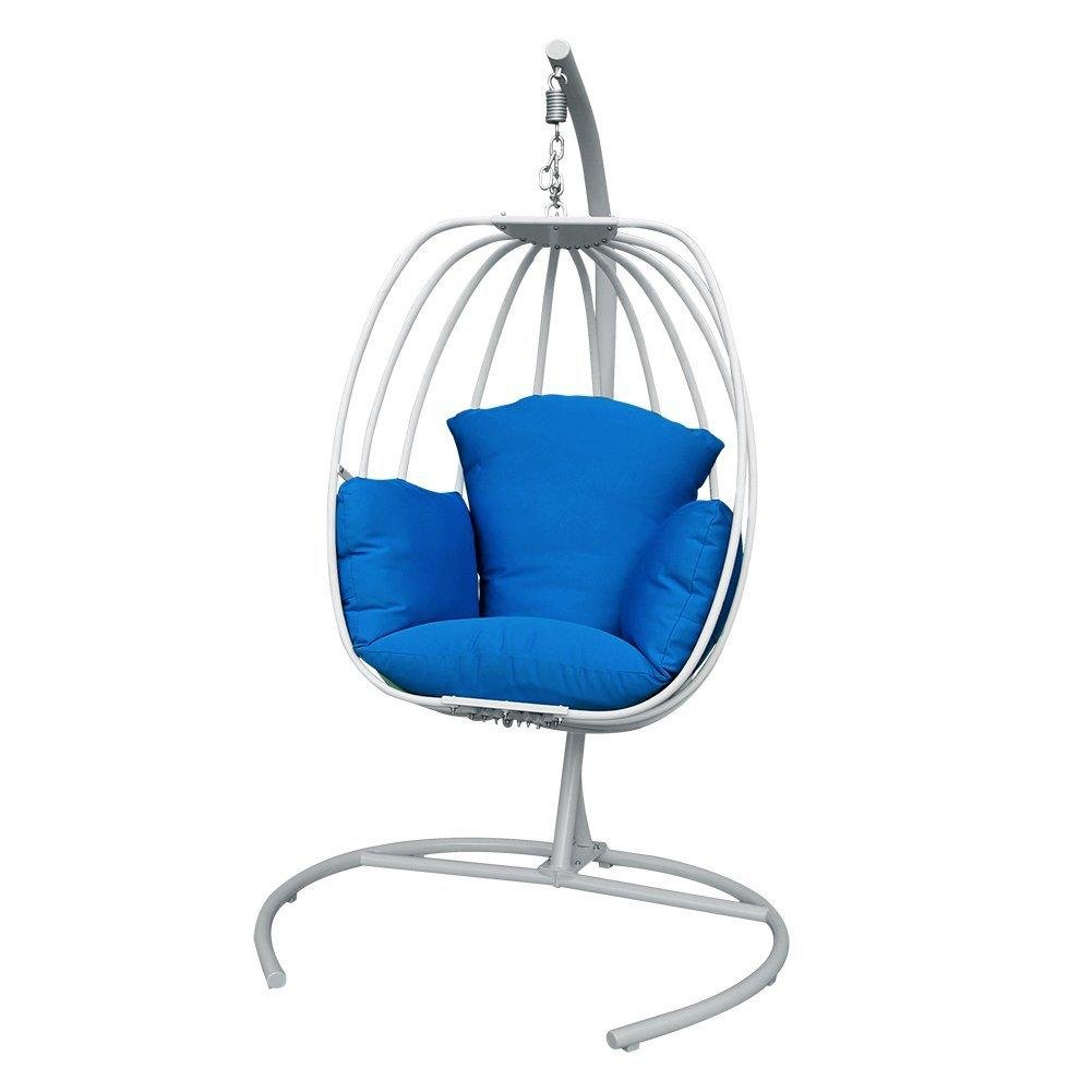Wicker rattan outdoor garden swing chair foldable garden rattan swing egg chair 2