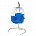 Wicker rattan outdoor garden swing chair foldable garden rattan swing egg chair