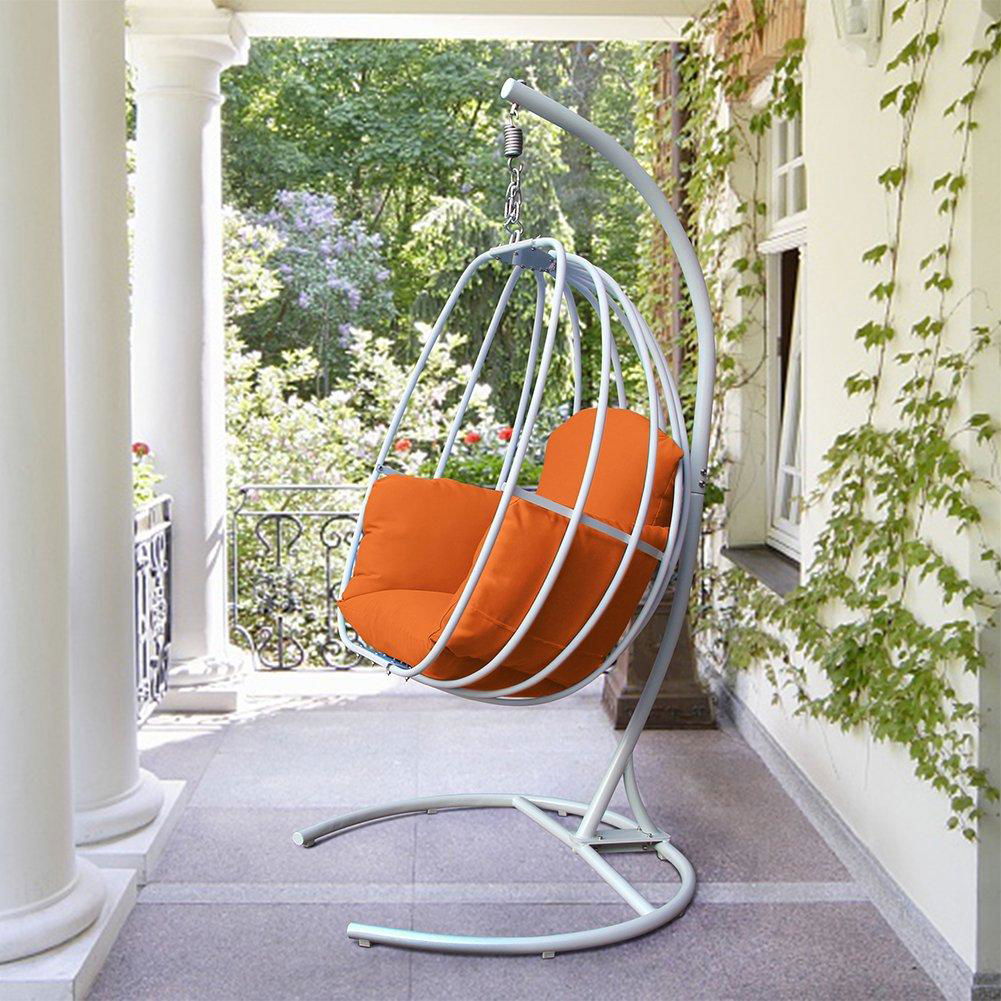 Wicker rattan outdoor garden swing chair foldable garden rattan swing egg chair 3