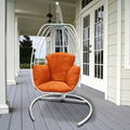 Wicker rattan outdoor garden swing chair foldable garden rattan swing egg chair