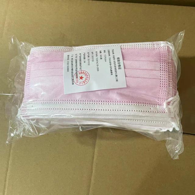 Disposable medical face mask 3-layer non-woven facemask with melt blown in stock 3