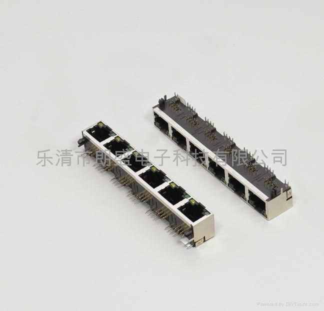 RJ45带LED灯母座 4