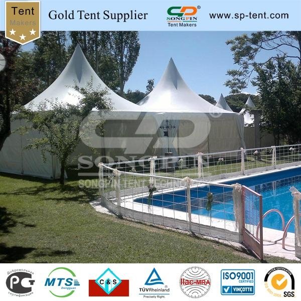 5X10M Twin pagoda tents used as Resting room in PVC fabric and Aluminum frame