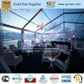 10x35m clear roof and sidewalls marquee tent with four 5x5m clear pagoda tents ( 2