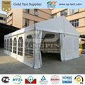 6x9m clear span tent with inner rolled PVC windows