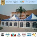 waterproof and flame retardant PVC pagoda tent for 100 people in aluminum frame  2