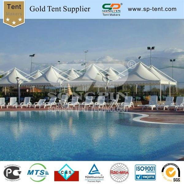 5x5m gazebo canopy tents for multipurpose sports events conneced together 4