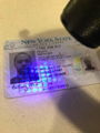 NY card with UV Light front and back 2