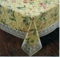 Silver and gold tablecloth with flannel 
