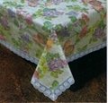 Senior gold embossed silver printing tablecloth