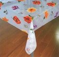 PVC tranbparent printed tablecloth
