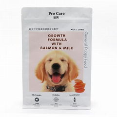 Custom Gravure Printing Stand Up Pet Food Grade Package With Window Resealable 