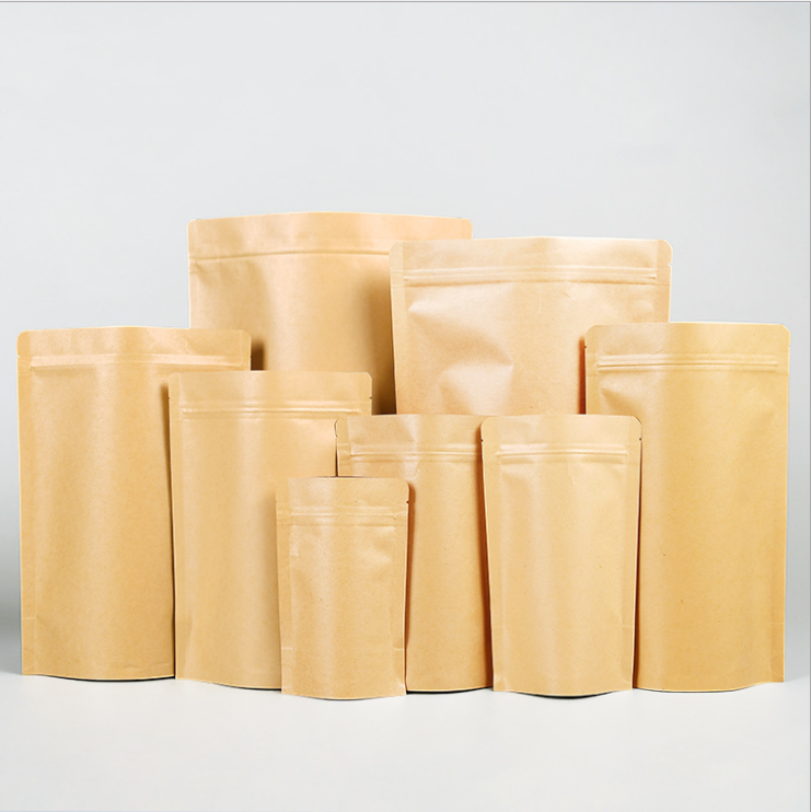 kraft paper bag stand up pouches 2