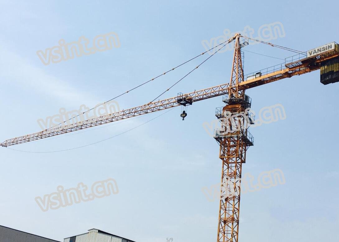 Hammer head tower crane 6t QTZ80 TC6010 for sale in Indonesia