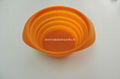 outdoor and home use camping collapsible silicone pet bowl