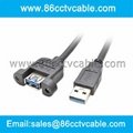 USB3.0 Panel-Mount Male to Female Cable