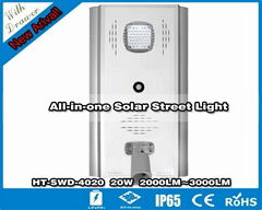 Hitechled 20w All in One Integrated Solar LED Street Light with drawer 