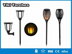 solar tiki torch, solar flickering flame light, solar led torch