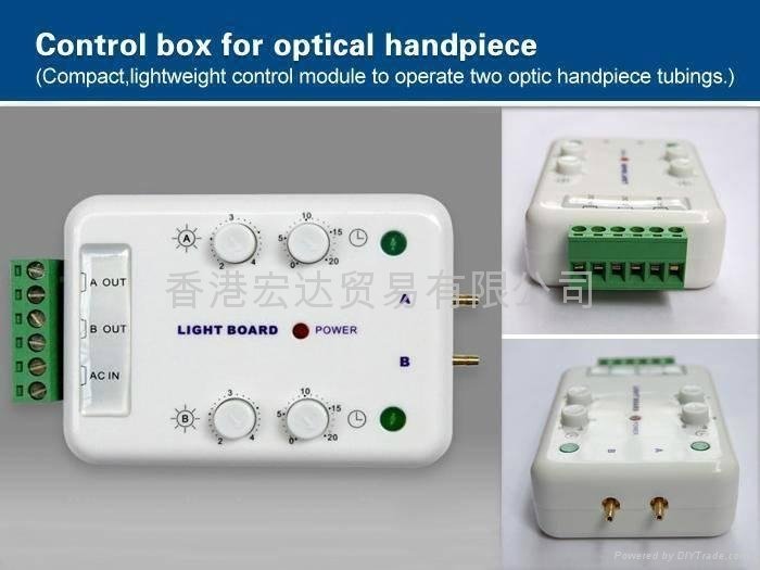Fiber control box for high speed handpiece