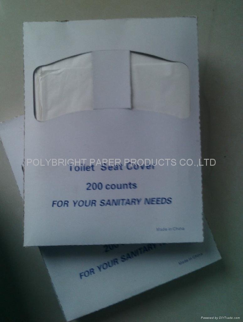 1/4 folding disposable toilet seat paper cover