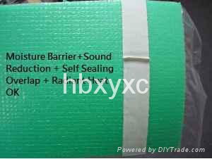 Acoustic barrier underlayment for wood flooring