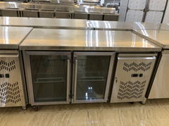 Stainless Steel Glass Door Freezer