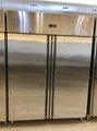 Stainless Steel Glass Door Freezer Ventilated Commercial Upright Freezer 