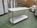 Commercial kitchen equipment stainless steel kitchen work table with backsplash