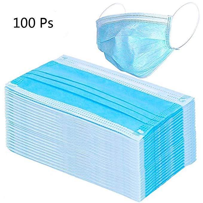 Blue Earloop Pleated 3 Ply Medical Procedure Disposable  Mask 4