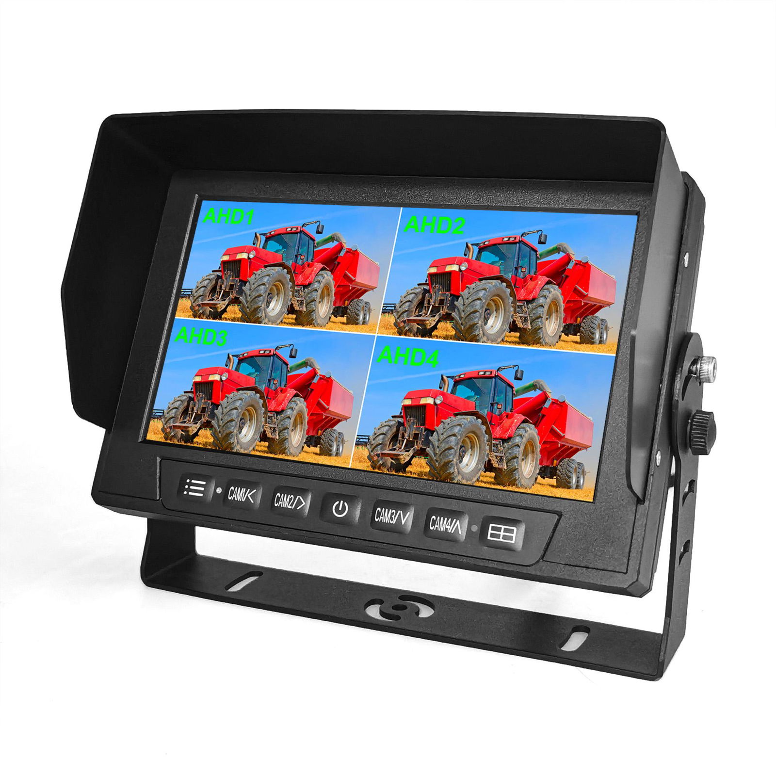 7" AHD 1080P Waterproof IP69K Car Quad View Monitor  (4 Camera Inputs) 2