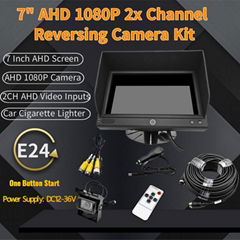 7" AHD 1080P 2x Channel Reversing Camera Kit