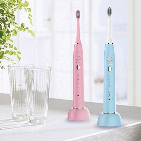 Sonic Electric Toothbrush with Smart Timer Accepted Rechargeable 5 Modes 3