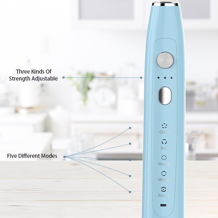 Sonic Electric Toothbrush with Smart Timer Accepted Rechargeable 5 Modes 5