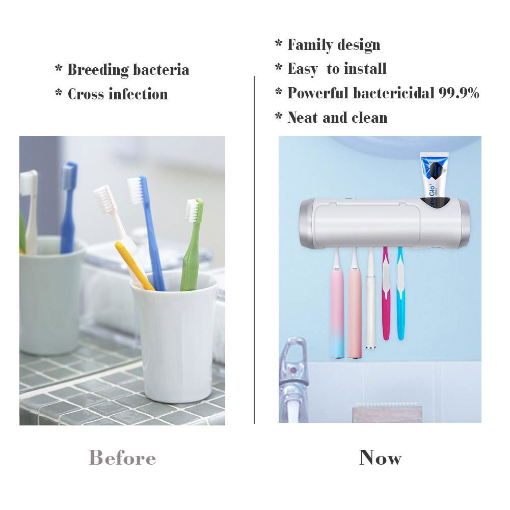 UV Toothbrush Sanitizer UVC Light USB Blue Toothbrush Sterilizer 4