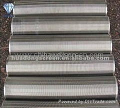 Reverse wedge wire screen cylinder