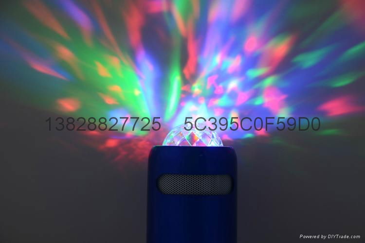 LED Crystal Light Mini Digital Speaker SK#68 LED Light Portable Speaker 4