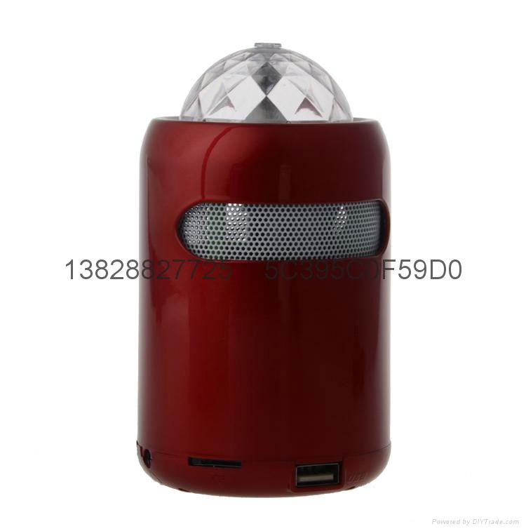 LED Crystal Light Mini Digital Speaker SK#68 LED Light Portable Speaker 5