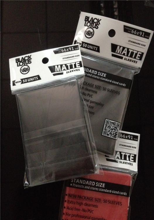 Custom printing colored easy shuffling trading card sleeves YC003