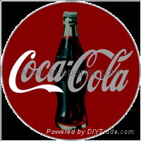 famous el advertisement of Cocacola 30cm diameter 