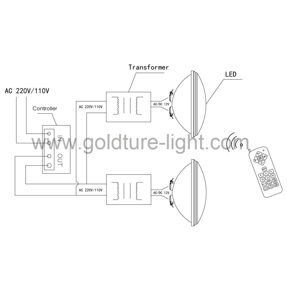 led pool rgb 39W lampara piscina par 56 AC12V Underwater Lighting Cold White 4