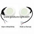 RGB Spot Light 9W 12W DC 12V Underwater Pool Lighting IP68 Waterproof Warm White