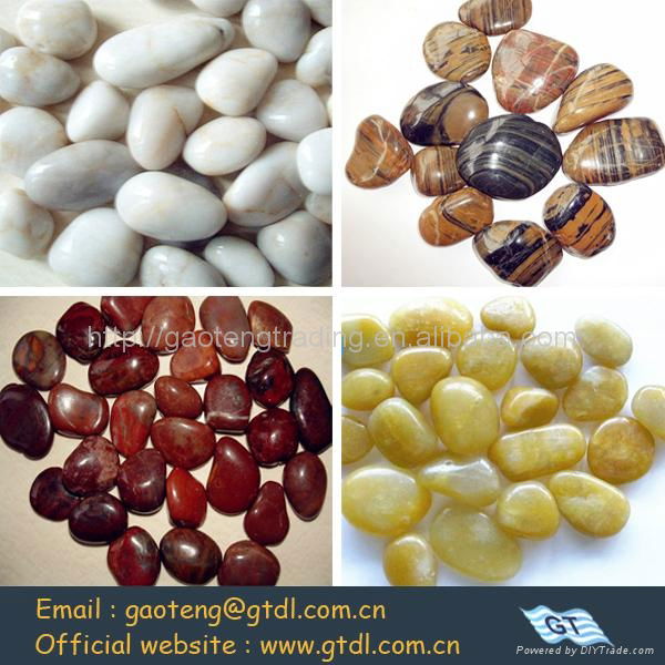 Color polished natural river stone pebbles for garden landscaping