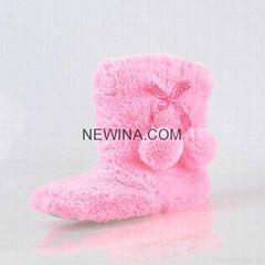 fashion lady indoor boots pv fur upper material 