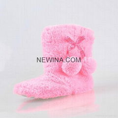 fashion lady indoor boots pv fur upper material