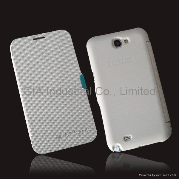 Leather Flip Case Cover For Samsung Galaxy Note II N7100 2
