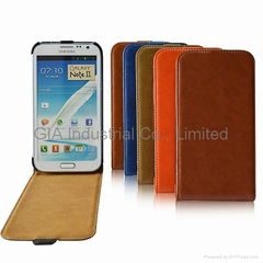 Leather Flip Card Case for Samsung Galaxy Note 2 N7100