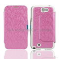 Leather Flip Card Case for Samsung Galaxy Note 2 N7100 2